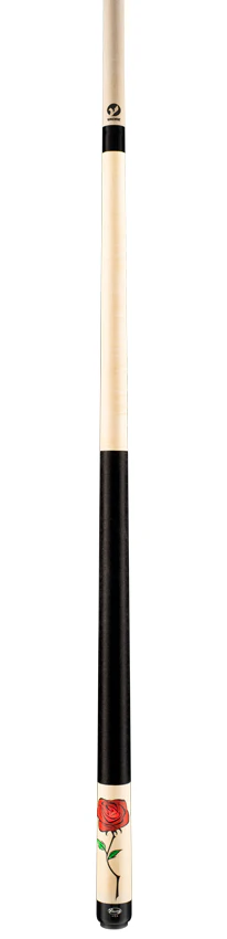 Viking De-Cues Series Natural Stained Northwood Maple with Wild Rose Graphic Play Cue - DE0300 - Image 4