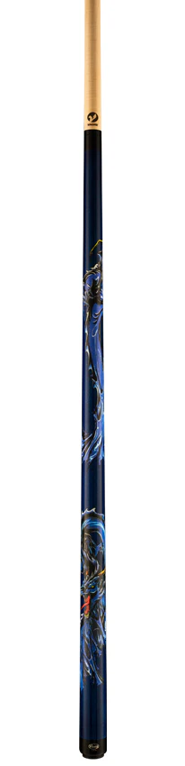 Viking De-Cues Series Blue Stained Northwood Maple with Blue Dragon Play Cue - - DE0507 - Image 4