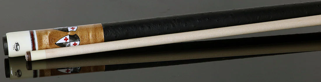 Viking Defender Series Maple with Smoke Sword Points and Shield Inlays Pool Cue - DF0804 - Image 3