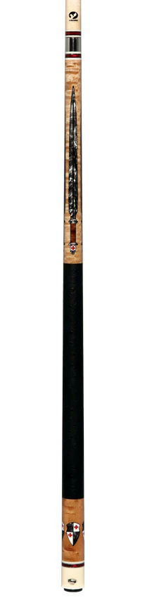 Viking Defender Series Maple with Smoke Sword Points and Shield Inlays Pool Cue - DF0804 - Image 6