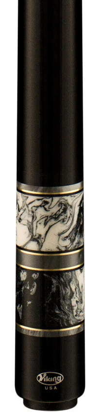 Viking Defender Series Midnight Black Stained Maple with Venetian Marble Premium Pearl Play Cue - DF0102 - Image 2