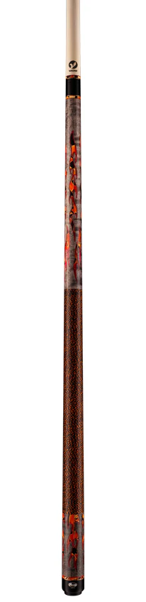 Viking Defender Series Smoke Stained Birdseye Maple with Raging Fury and Red Premium Pearl Inlays Play Cue - DF0411 - Image 4