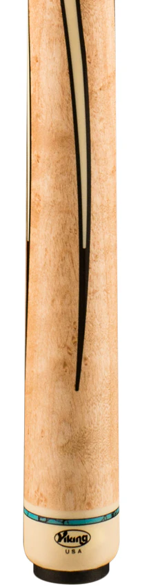 Viking Helix Series Khaki-Stained Birdseye Maple with 88 West African Ebony Inlays Play Cue - HL0604 - Image 2