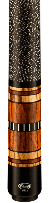 Viking IM0300 Impero Series Play Cue - Khaki Stain Birdseye Maple with Zebrawood and Cocobolo Rings - Image 2