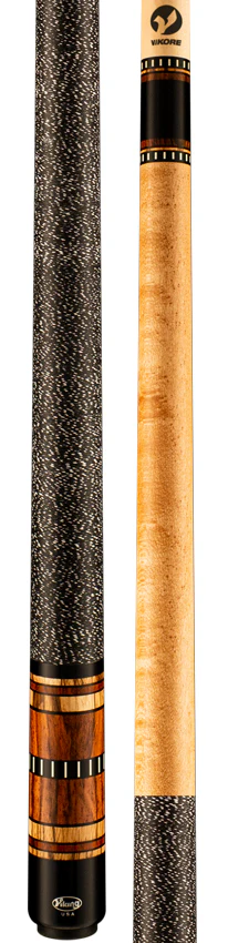 Viking IM0300 Impero Series Play Cue - Khaki Stain Birdseye Maple with Zebrawood and Cocobolo Rings - Image 3