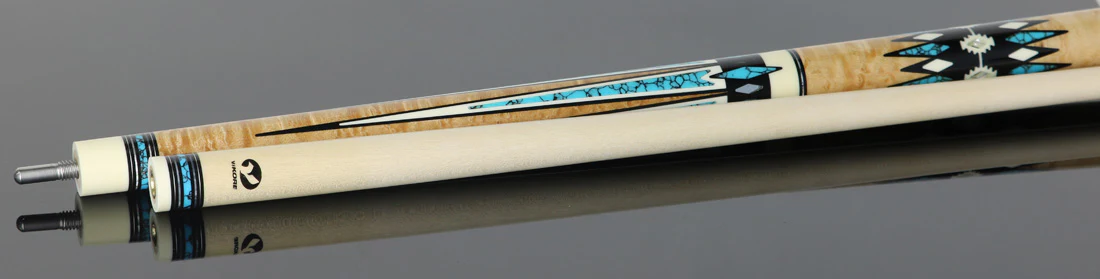 Viking Limited Edition Two-Feather Highly Figured Birdseye Maple Pool Cue - New Design - Image 4