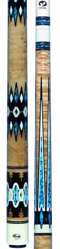 Viking Limited Edition Two-Feather Highly Figured Birdseye Maple Pool Cue - New Design - Image 5