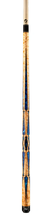 Viking Motore Series Khaki-Stained Maple with Blue Pearl Inlays Play Cue - Image 4