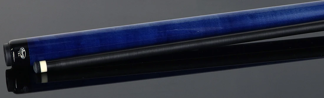 Viking Motore Series Midnight Black with 4 Blue Inlaid Points Play Cue with 12.5mm Siege Carbon Fiber Shaft - Image 2