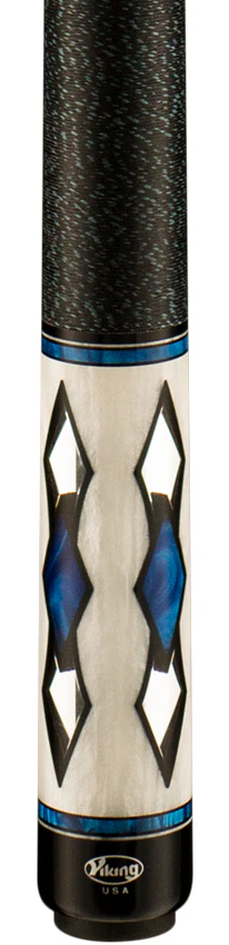 Viking Motore Series Khaki-Stained Birdseye Maple with 48 Mirror, Black, and Blue Premium Pearl Play Cue - MT0404 - Image 2