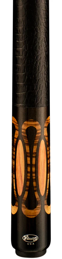 Viking Ovation Series Ebony with Zebrawood and Tulipwood Inlays Play Cue - Image 2