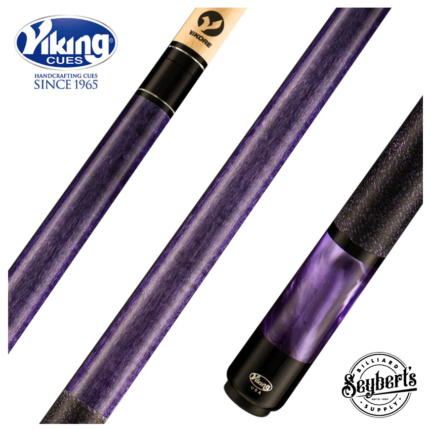 Viking Storm Series Concord-Stained Maple with Purple Premium Pearl Play Cue - ST0706