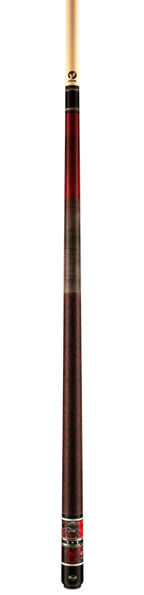 Viking Twilight Series Smoke and Crimson Faded Stained Curly Maple with Crimson Storm Premium Pearl Play Cue - TW0216 - Image 4