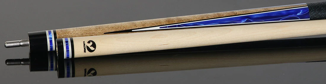 Viking Twilight Series Khaki-Stained Birdseye Maple with Cerulean Tide Premium Pearl Points Play Cue - Image 4
