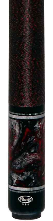 Viking Twilight Series Smoke-Stained Curly Maple with Crimson Storm Premium Pearl Play Cue - Image 2