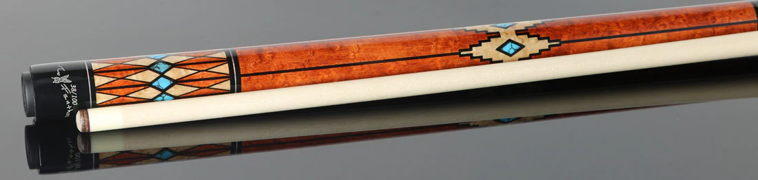 Viking Two-Feather Four Corners Pool Cue with Vikore Shaft - New Design - Image 2