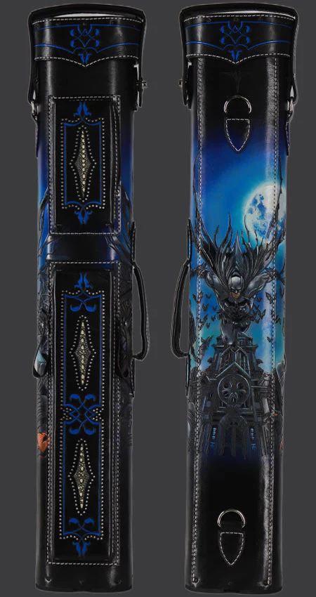 Volturi Custom Batman Blue 4x8 Hard Pool Cue Case - VCBATMAN4X8B - Image 2