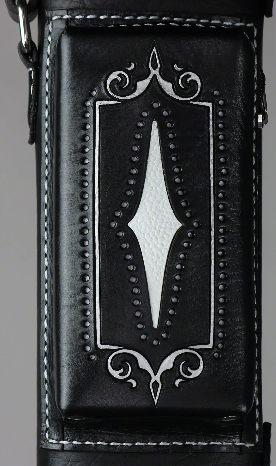Volturi Custom Brogue Black 4x8 Hard Pool Cue Case - VCBS4X8BLKBLK - Image 2