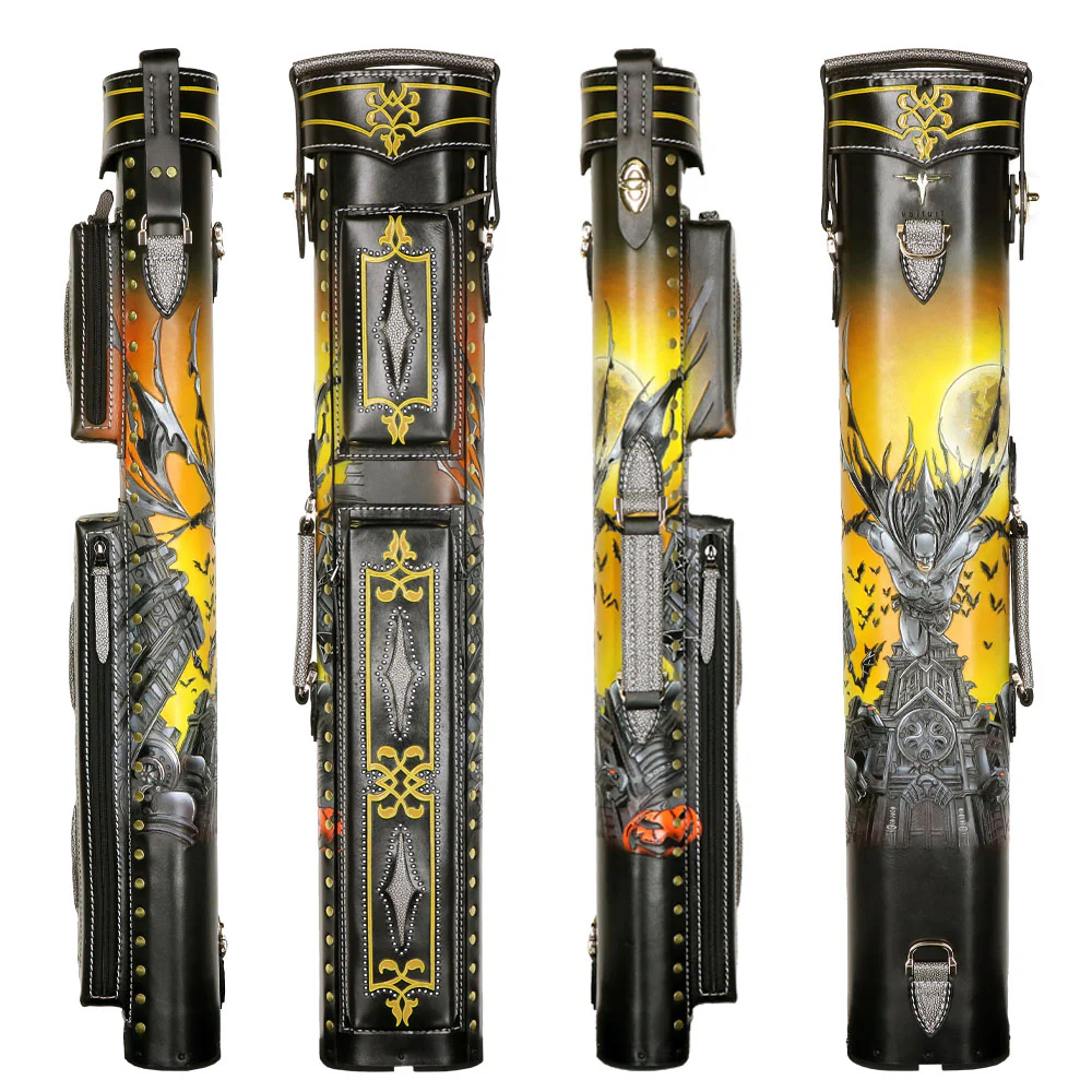 Volturi Custom Batman Yellow 4x8 Hard Pool Cue Case - VCBATMAN4X8Y - Image 2