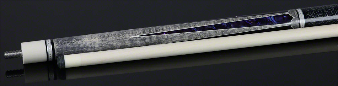 Meucci 2020 Gray - Purple Pearl - Black/White Wrap Pool Cue with Pro Shaft - 2020GYPUBKWHP - Image 5